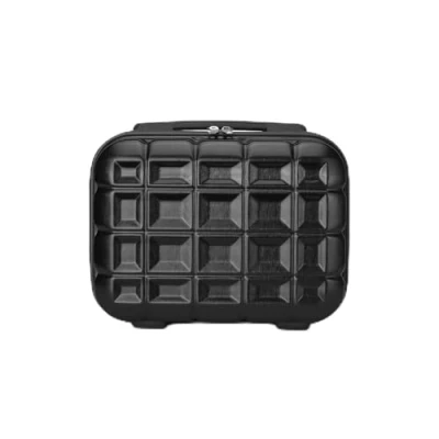 Abbildung von Kono Kosmetikkoffer Reisekoffer Handgepäck Klein ABS Hartschale Gepäck Beautycase Kosmetiktasche Kulturbeutel Damen Herren 31x25x17cm (Schwarz)