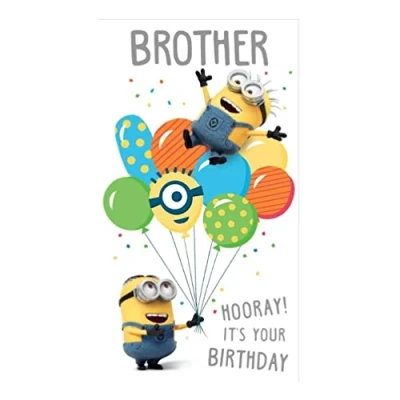 Abbildung von Danilo Cards Geburtstagskarte für Bruder Minions, Motiv Ich Einfach Unverbesserlich