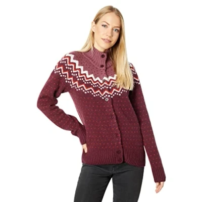 Abbildung von FJALLRAVEN F84148 356 Övik Knit Cardigan W Dark Garnet XXS