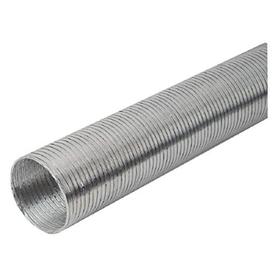 Abbildung von Ø 120mm Länge 3 meter Alu Flexrohr Alurohr Flexschlauch Schlauch Aluflexschlauch Flex Lüftungsrohr