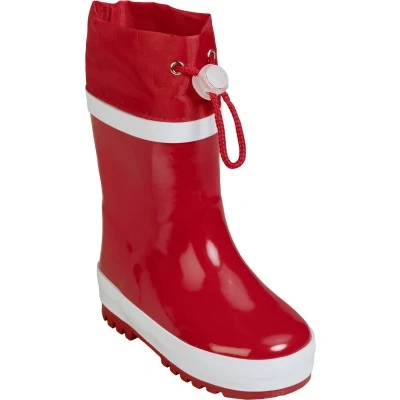 Abbildung von Playshoes Kinder Gummistiefel aus Naturkautschuk, warme Unisex Regenstiefel mit Innenfutter, Rot (rot 8), 26/27 EU, 189330