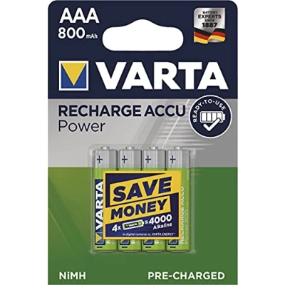 Abbildung von 4x VARTA Batterie Akku Ready2Use MICRO AAA 1,2 V HR03 800mAh