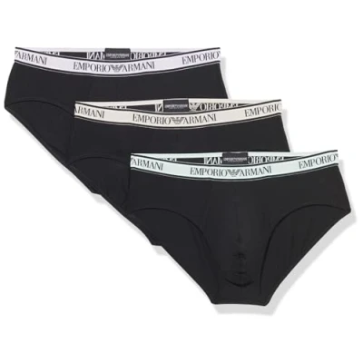 Abbildung von Emporio Armani 3 PACK Slip, Herren, Größe: Medium, Schwarz
