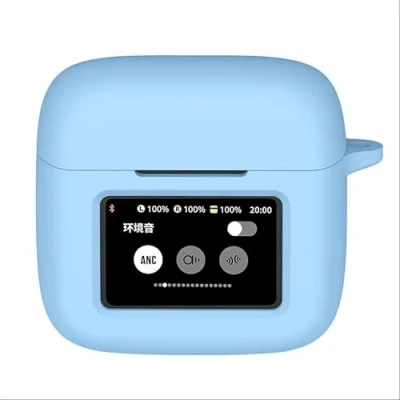 Abbildung von GIOPUEY Hülle Kompatibel mit JBL Tour Pro 3, Silikon Stoßfeste Schutzhülle, Ultradünn Case Cover, Kein Geruch, Blue