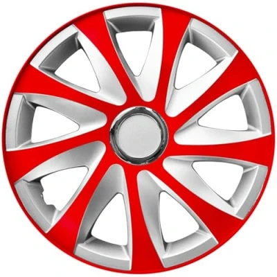 Abbildung von Radzierblende DRIFT EXTRA Silber/rot 14 Zoll 4er Set