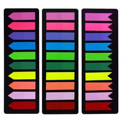 Abbildung von OWLKELA Haftstreifen 720 Stück, klebezettel,Pfeilflaggen Tabs selbstklebend, Haftnotizen zum Markieren und Hervorheben von Seiten [3 Designs, 10 Farben] Schreibbar, Repositionierbar