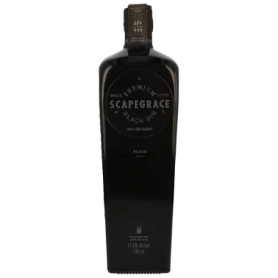 Abbildung von SCAPEGRACE Black 41,6% Premium Gin Small Batch Natürlich schwarze Farbe, die sich unter Zugabe von Tonic Water verändert 70cL