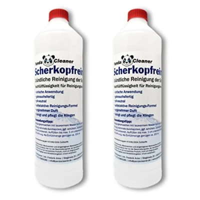 Abbildung von PandaCleaner Scherkopfreinigungsmittel Nachfüllflüssigkeit für Kartuschen Scherkopfreiniger (Spar Set, [2 St. 2x 1000ml Flasche 2 Liter Reinigungslösung)