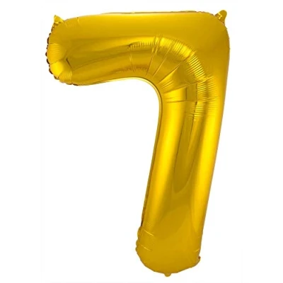 Abbildung von Folat 631877 Folienballon Zahl 7 gold ca. 86 cm
