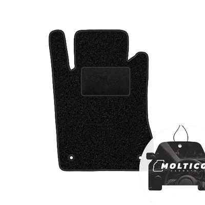 Abbildung von moto MOLTICO Fahrer Fußmatte Auto Velours Fahrerseite Autoteppiche Schwarz Fahrermatte 1 teilig passend für Mercedes Benz E Klasse W211 2002 2009