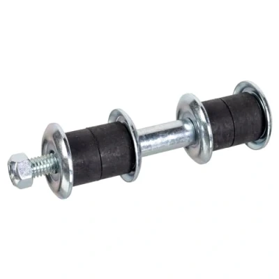 Abbildung von FEBI BILSTEIN 42608 Koppelstange Vorderachse links, rechts M10 x 1,5 mit Unterlegscheiben, Lager, Mutter Stahl silber