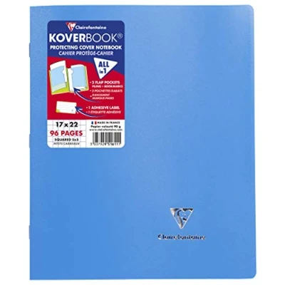 Abbildung von Clairefontaine 951611C Koverbook 17 x 22cm, 48 Blatt, kariert, mit blickdichtem Umschlag, 1 Stück, farbig sortiert
