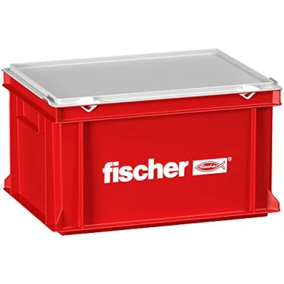 Abbildung von fischer Handwerkerkoffer groß, der robuste und geräumige Werkzeugkoffer für professionelle Handwerker passionierte Heimwerker, ideal zur sicheren Aufbewahrung Organisation von Werkzeugen