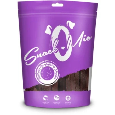 Abbildung von SnackOMio Premium Hundesnack delikates Pferdefilet in Streifen, getreidefrei, 1er Pack (1 x 70g)