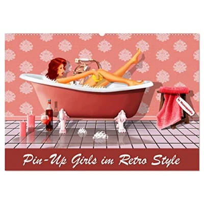 Abbildung von Pin Up Girls im Retro Style by Mausopardia (Wandkalender 2025 DIN A2 quer), CALVENDO Monatskalender