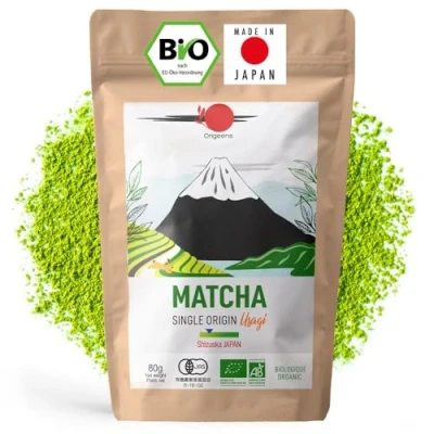 Abbildung von ORIGEENS Japanischer Bio Matcha Tee Single Origin Shizuoka Pulver 80g Beutel Tea