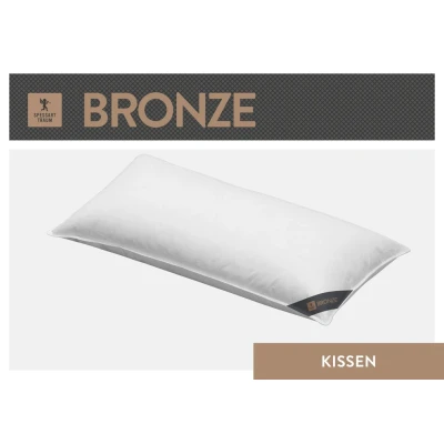 Abbildung von SPESSARTTRAUM 3 Kammer Kopfkissen &quot;Bronze&quot;, Füllung: Außen: 90% Daunen,10% Federn; Innen: 100% Federn, Bezug: Baumwolle, (1 St.), hergestellt in Deutschland, allergikerfreundlich