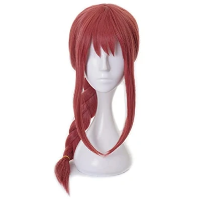 Abbildung von HIROAKIYA Makima Wig, Chainsaw Man Cosplay Wig with Cap, Length approx.65cm