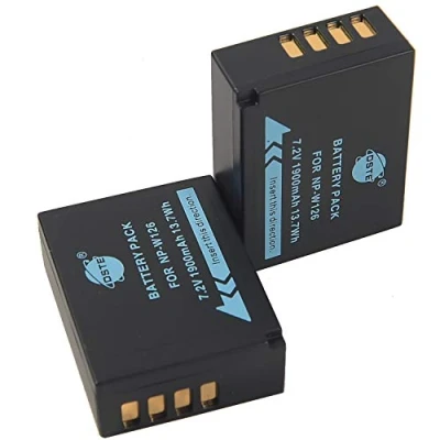Abbildung von DSTE 2 Pack Ersatz Batterie Akku for Fujifilm NP W126 FinePix HS30EXR HS33EXR HS35EX HS50EXR X A1 A2 E1 E2 E2S M1 Pro1 Pro2 T1 Kamera
