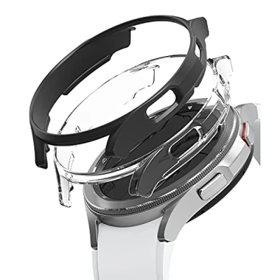 Abbildung von Ringke Slim Kompatibel mit Galaxy Watch 4 Classic 42mm Hülle Clear &amp; Black [2 Pack]