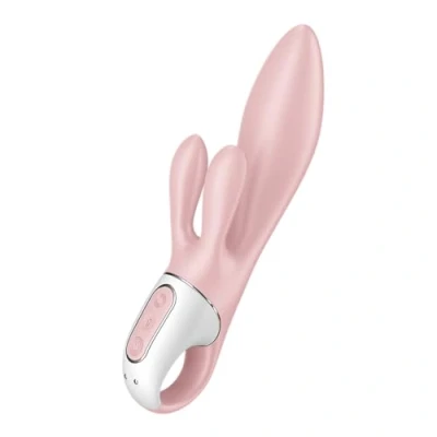 Abbildung von Satisfyer Air Pump Bunny 3 21 cm G Punkt Stimulation Aufblasbarer Rabbit Vibrator 12 Vibrationsprogramme Wiederaufladbar Wasserdicht (IPX7) Hautfreundliches Silikon