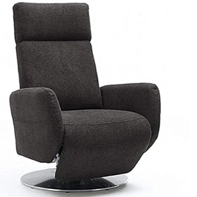 Abbildung von Cavadore TV Sessel Cobra / Fernsehsessel mit Liegefunktion, Relaxfunktion Stufenlos verstellbar Ergonomie S Belastbar bis 130 kg 71 x 108 82 Grau