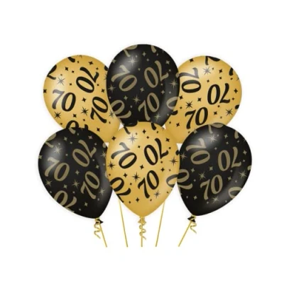 Abbildung von Luftballons 70 Jahre 30 cm 6 Stück