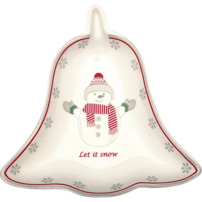 Abbildung von Greengate Abella Glockenteller Weihnachten weiss 14,2cm