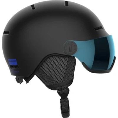 Abbildung von Salomon Orka Visor Kinder Helm Ski Snowboarden, Integrierter Komfort, einfach anzupassende Passform und leicht, Schwarz, KL 5659