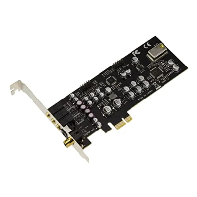Abbildung von KALEA INFORMATIQUE 7.1 HD HiFi Soundkarte 24 Bit 192KHz 100db auf PCIe Port mit Cmedia Oxygen CM8828 / CM9882A Chipsatz HIGH und Low Profile