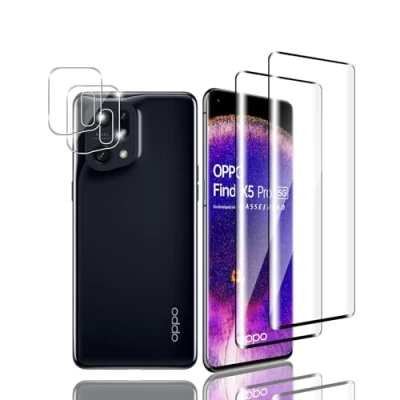 Abbildung von Zicurz 2+2 Stück Schutzglas für Oppo Find X5 Pro 5G, Panzer Schutz Glas, 2 Schutzfolie und Kamera Schutzglas, HD Displayschutz, Blasenfrei, 5G