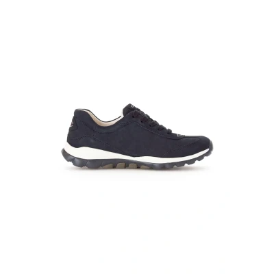 Abbildung von Gabor Damen Low Top Sneaker, Frauen Halbschuhe,schnürschuhe,schnürer,straßenschuhe,Strassenschuhe,Sportschuhe,nightbl.(S.w/blau),40.5 EU / 7 UK