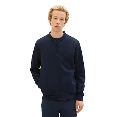 Abbildung von TOM Tailor Denim FULL ZIP Sweatjacke, Herren, Größe: Large, Sky captain blue