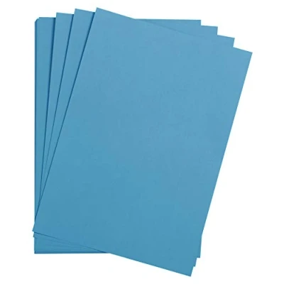 Abbildung von Clairefontaine 975258C Packung mit 25 Bastelkartons Maya, 185g, DIN A4, 21 x 29,7cm, 1 Pack, blau