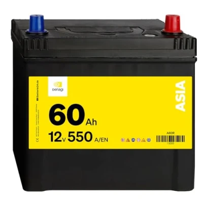 Abbildung von Denagi ASIA Autobatterie A60R 12V 60Ah 550A/EN Starterbatterie