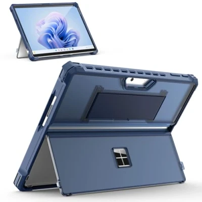 Abbildung von MoKo Hülle für Microsoft SurfacePro 11, Surface Pro 10, 9 13 Zoll, All In One Schutzhülle mit Kickstand Tablet Hüllen, Kompatibel Typ Cover Tastatur, Blau