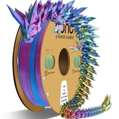 Abbildung von EONO PLA Dreifarbiges Filament 1,75mm Mehrfarbig für 3D Drucker Coextrusions Silk 1 kg (2,2 lbs) Mehrfarbiges PLA,Tricolor PLA, Rot/Gold/Blau.