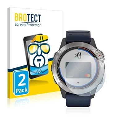 Abbildung von BROTECT (2 Stück Schutzfolie für Garmin quatix 6 Displayschutz Folie Ultra Klar