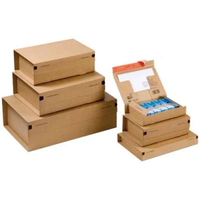 Abbildung von ColomPac Paket Versandkarton &quot;POST&quot;, Größe: SM, braun