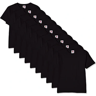 Abbildung von Fruit of the Loom Jungen Regular Fit T Shirt Kids 10 Pack shirt, Schwarz (Black 36), 5 6 Y (Herstellergröße: Y)