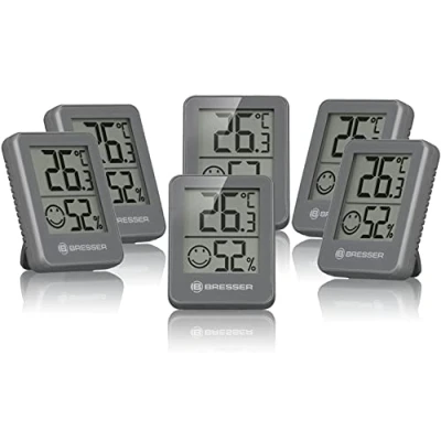 Abbildung von BRESSER Hygrometer ClimaTemp Indicator 6er Set schwarz