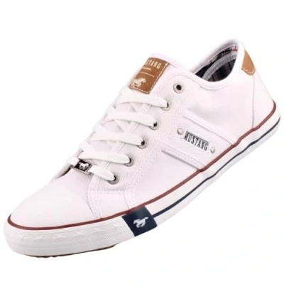 Abbildung von Mustang Shoes Sneaker mit Markenlabel, Freizeitschuh, Halbschuh, Schnürschuh