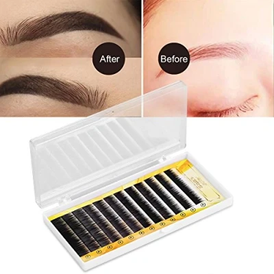 Abbildung von eyebrow extensions hair, Gemischte schwarze falsche Augenbrauenverlängerung, gefälschte Augenbrauen Vergrößerer einzelne 5 8mm