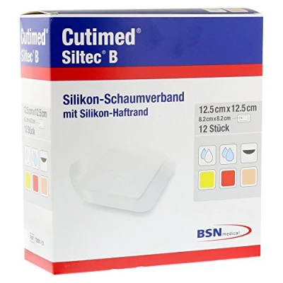 Abbildung von Cutimed Siltec B Schaumverb.12,5x12,5 cm 12 St