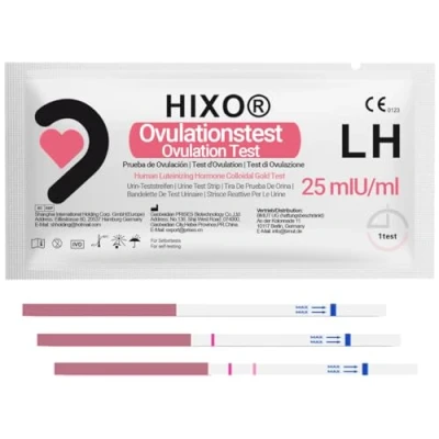 Abbildung von 50x Ovulationsteststreifen LH Teststreifen zur Eisprung Bestimmung 25 mIU/ml 99% Genauigkeit Fruchtbare Tage erkennen Urin Kinderwunsch &amp; Zyklusüberwachung für Frauen