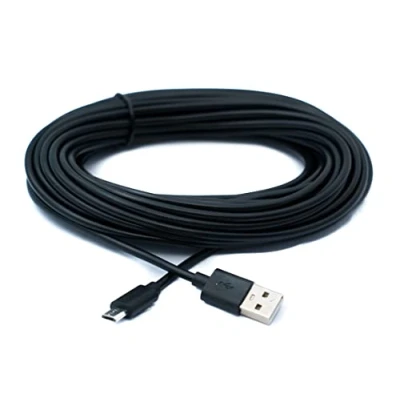 Abbildung von System S USB 2.0 Kabel 10 m Micro B Stecker zu Typ A Ladekabel Schwarz