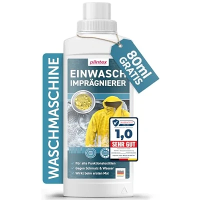 Abbildung von Plintex 2x580ml Einwaschimprägnierung für Outdoor und Funktionskleidung Imprägnierschaum (Softshell, Gore tex, Skibekleidung, Motorradbekleidung), Imprägnierung Waschmaschine