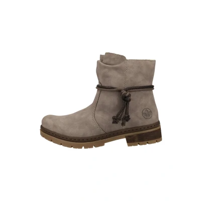Abbildung von Rieker Damen Ankle Boots Y7463, Frauen Stiefeletten,uebergangsschuhe,uebergangsstiefel,flach,Stiefel,Bootee,Booties,grau (40),38 EU / 5 UK