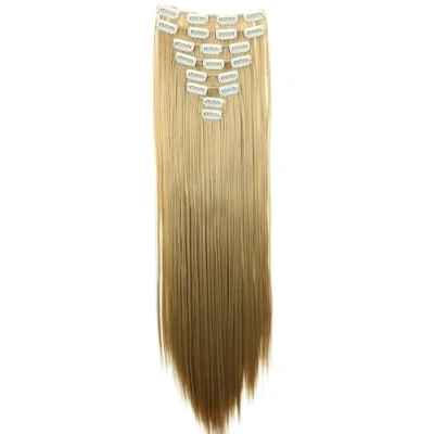 Abbildung von CAISHA XL 60cm 7 Teile Set CLIP IN EXTENSIONS Jenny Haarverdichtung Haarverlängerung Glatt Blond CE11