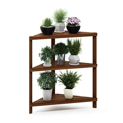 Abbildung von Furinno Tioman Outdoor Eckregal in Teaköl, Natur, 39,62 x 83,57 90,17 cm